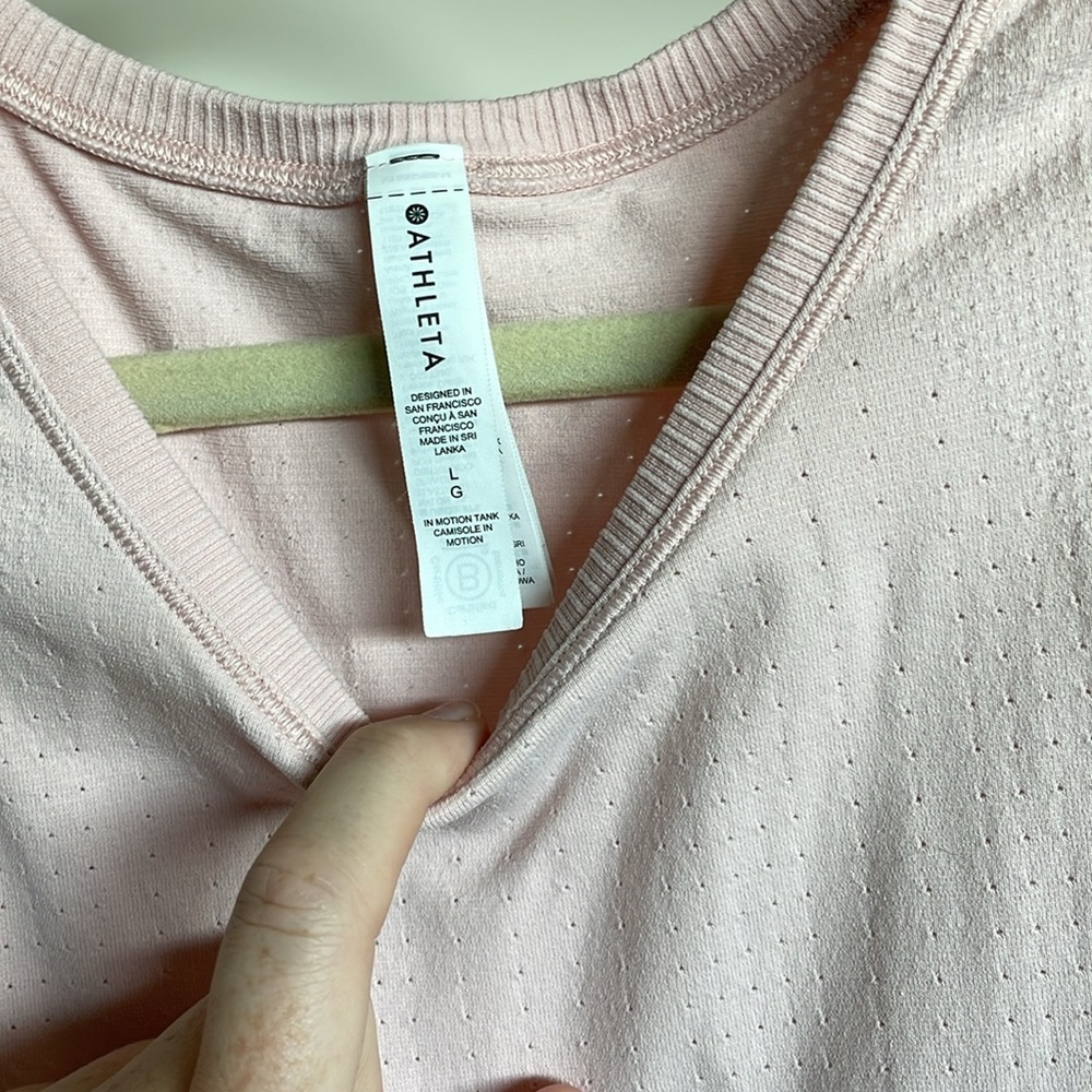 Athleta Tank. Slightly fitted. Baby Pink - Picture 2 of 3